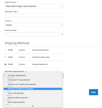 Lae piltide sirvija Läti Omniva pakiautomaadid Magento 2 (2.3 ja 2.4)