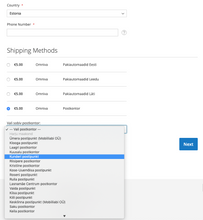 Lae piltide sirvija Eesti Omniva postkontorid Magento 2 (2.3 ja 2.4)